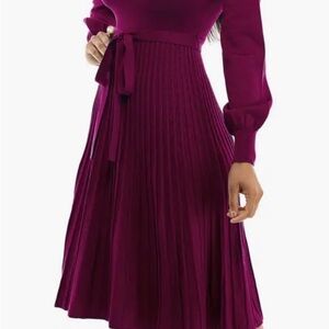 Nina Leonard Long Sleeve Sweater Dress